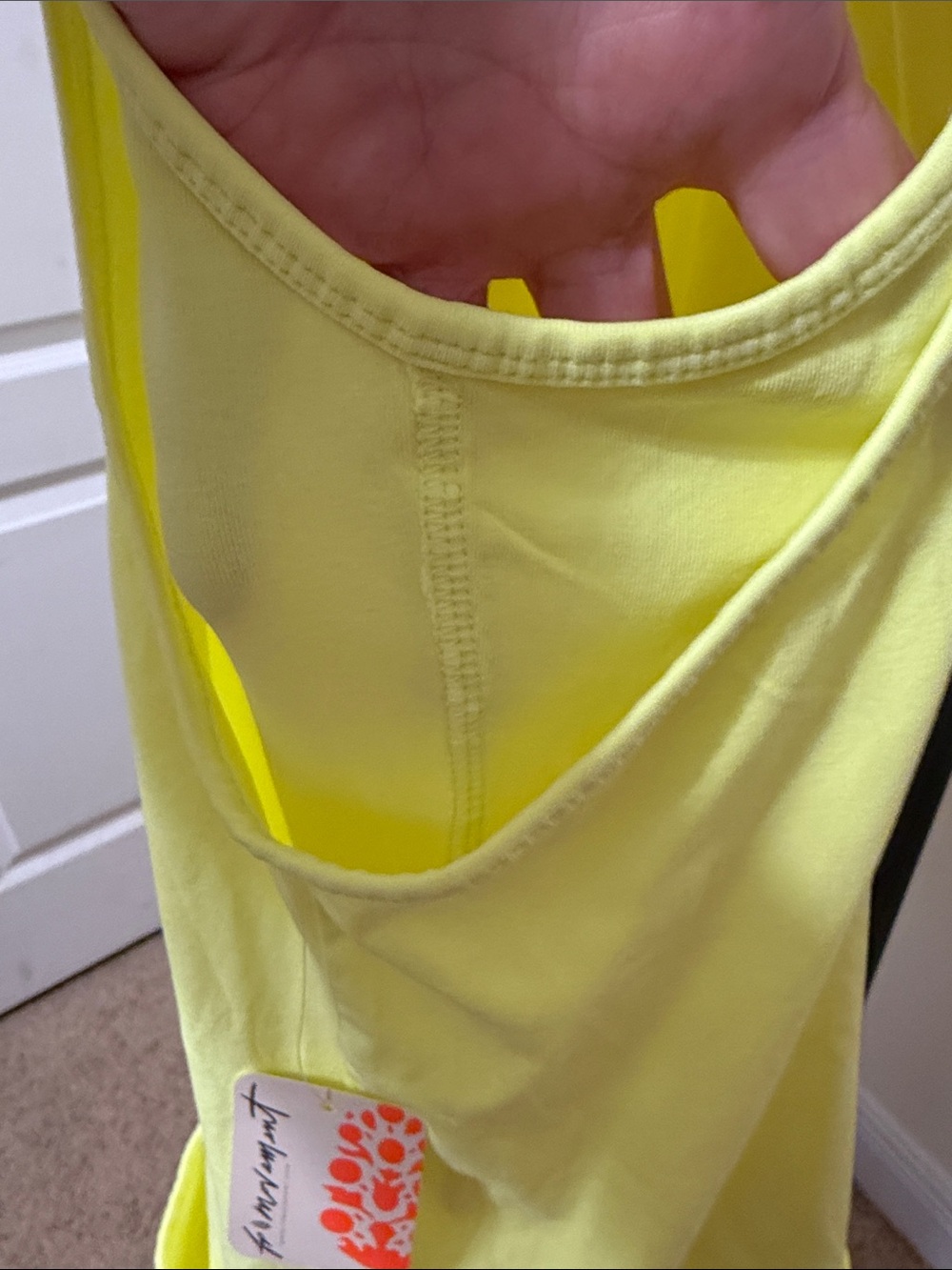 Free people 🌻Bright Yellow Sleeveless Pocket Mini Dress - Picture 7 of 9